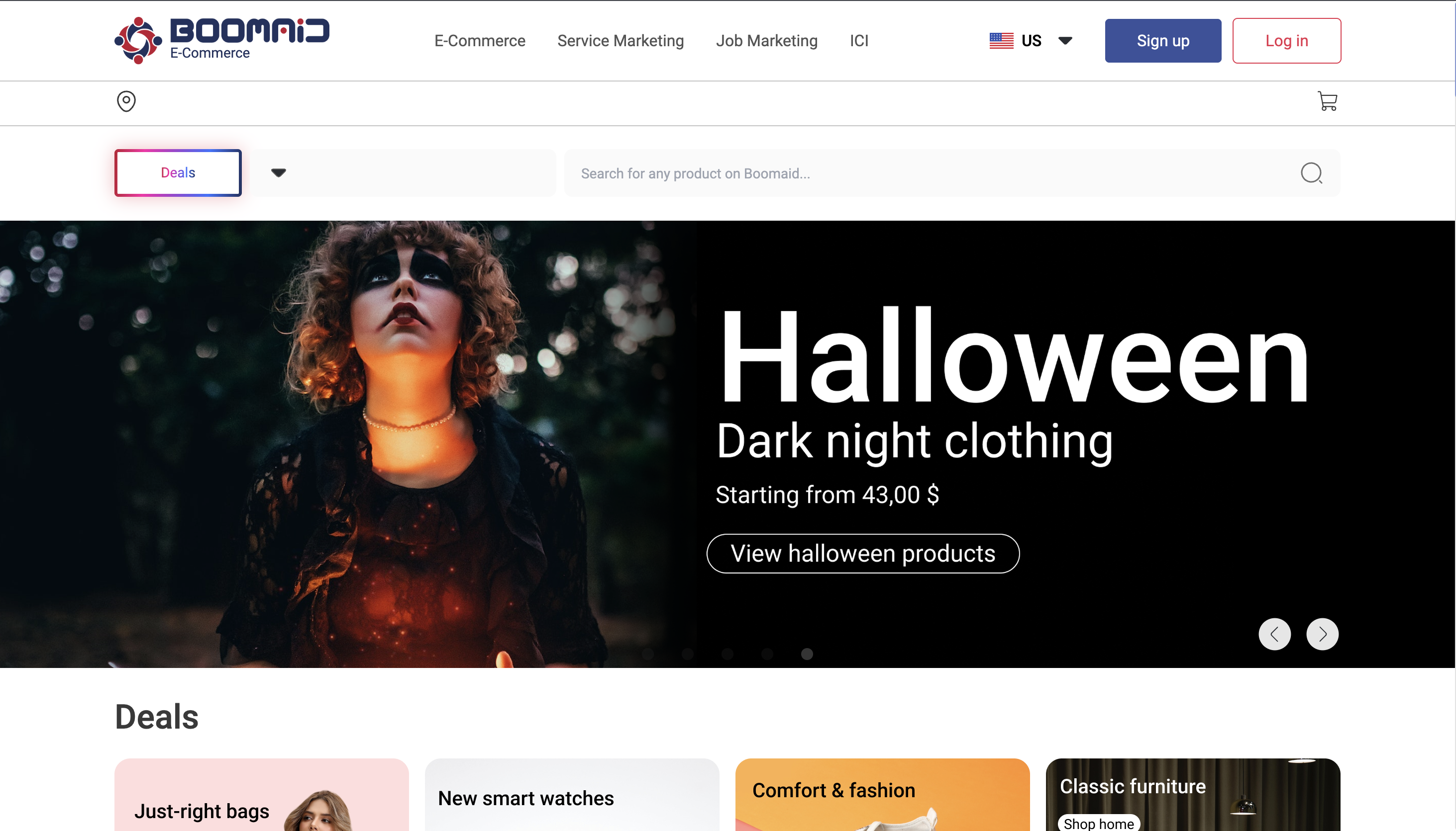 Bomaid service marketplace homepage